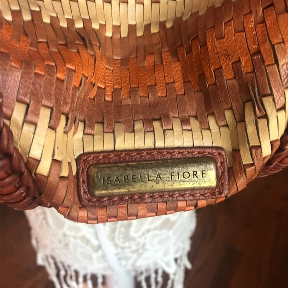 Isabella Fiore Authentic Woven Leather Shoulder Bag - Picture 6 of 16